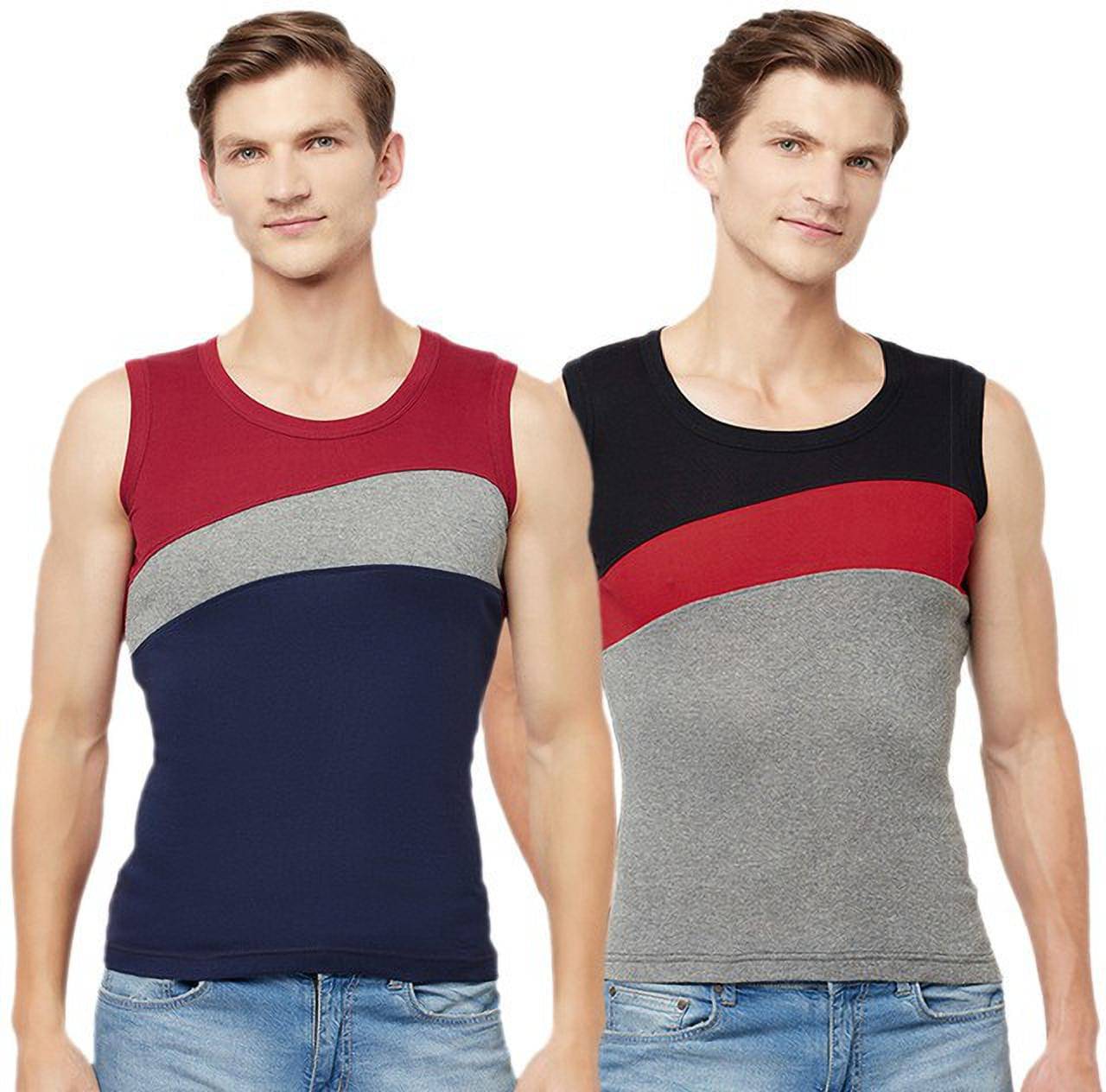     			TT Pack of 2 Cotton Gym Vest For Men ( Multicolor )