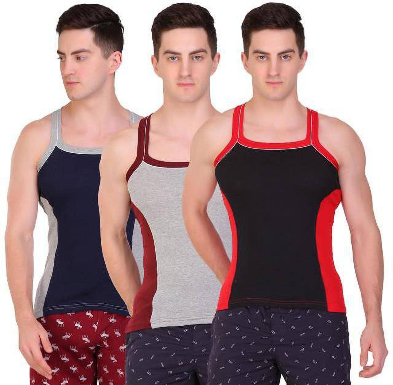 TT Pack of 3 Cotton Gym Vest For Men ( Multicolor ) TT Pack of 3 Cotton Gym Vest For Men ( Multicolor )