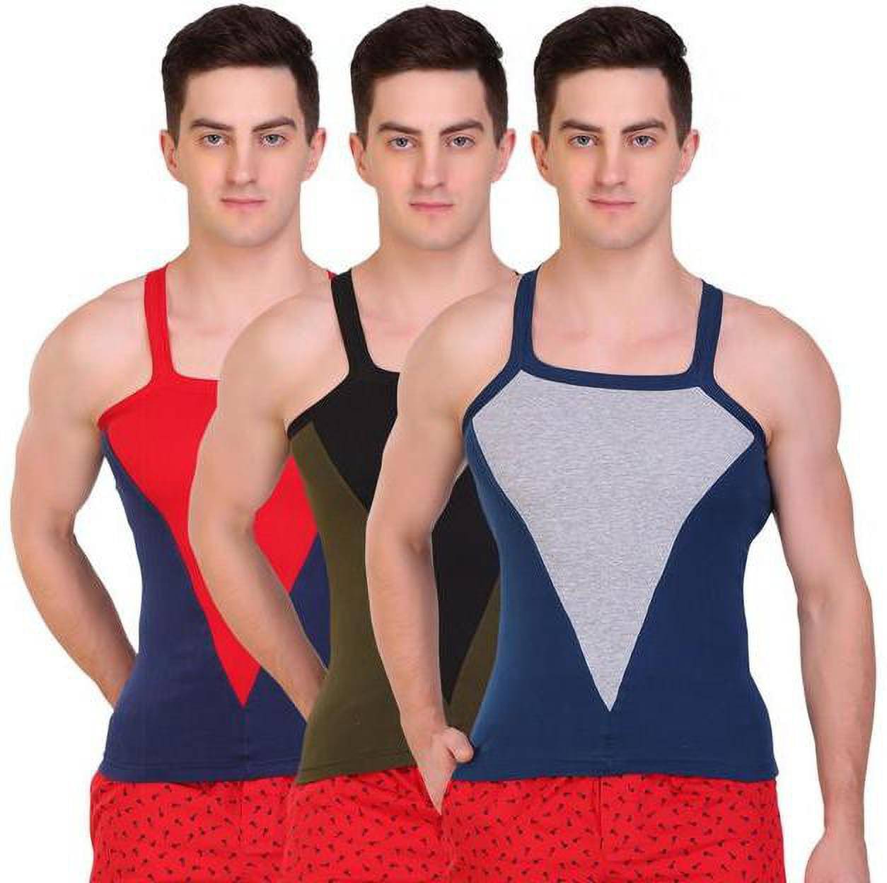     			TT Pack of 3 Cotton Gym Vest For Men ( Red )