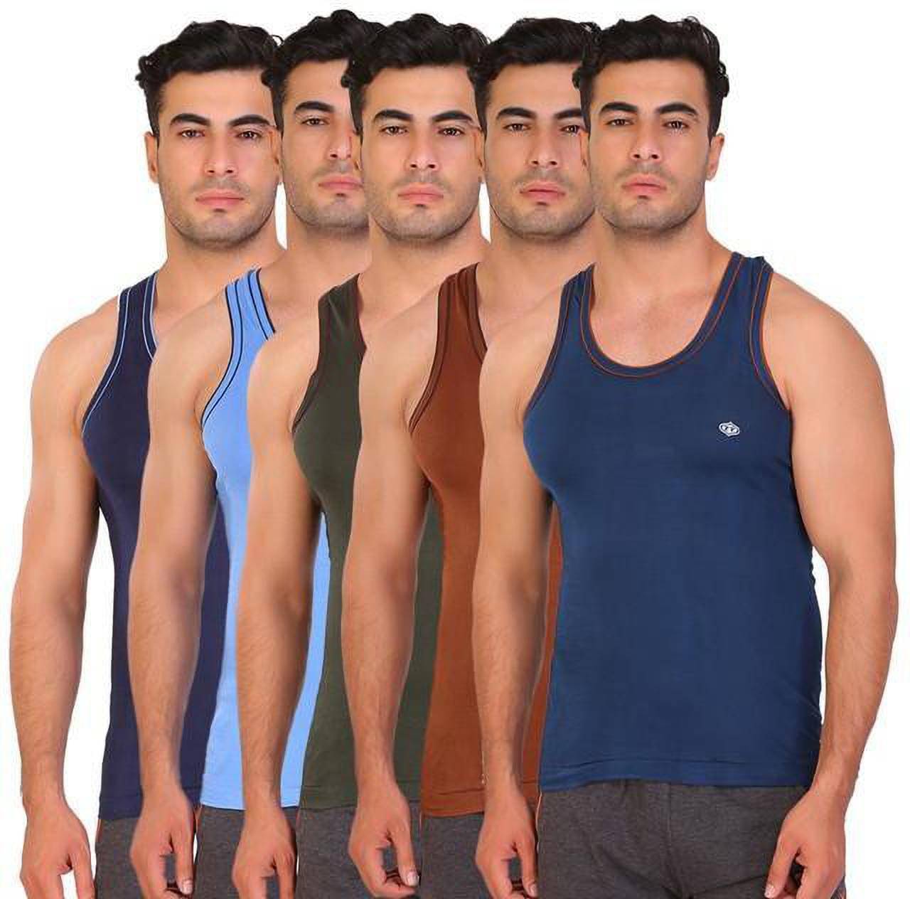     			TT Pack of 5 Cotton Basic Vest For Men ( Multicolor )