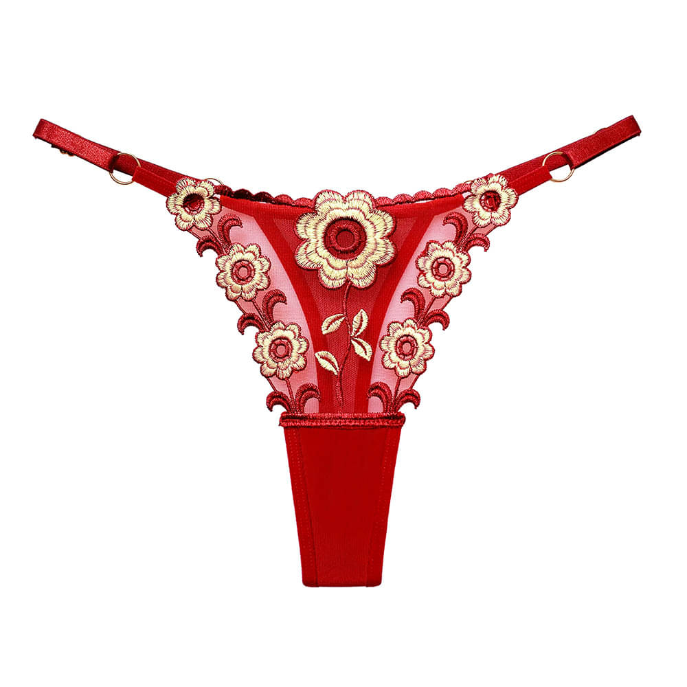 Talgo Pack of 1 Poly Crepe Thongs For Women ( Red ) Talgo Pack of 1 Poly Crepe Thongs For Women ( Red )