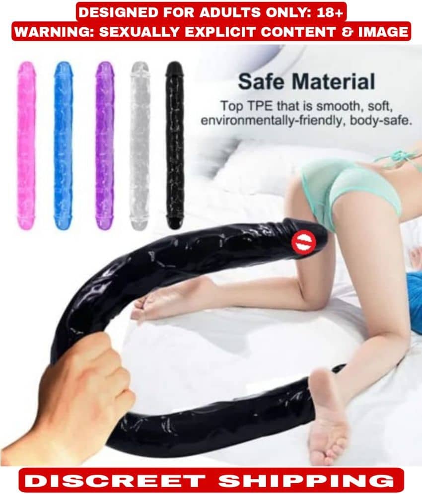 U SHAPE DOUBLE DONG BIG DILDO VAGINA ANAL SEX TOY FOR WOMEN MEN LESBIAN (MULTICOLOR) BY SEX TANTRA