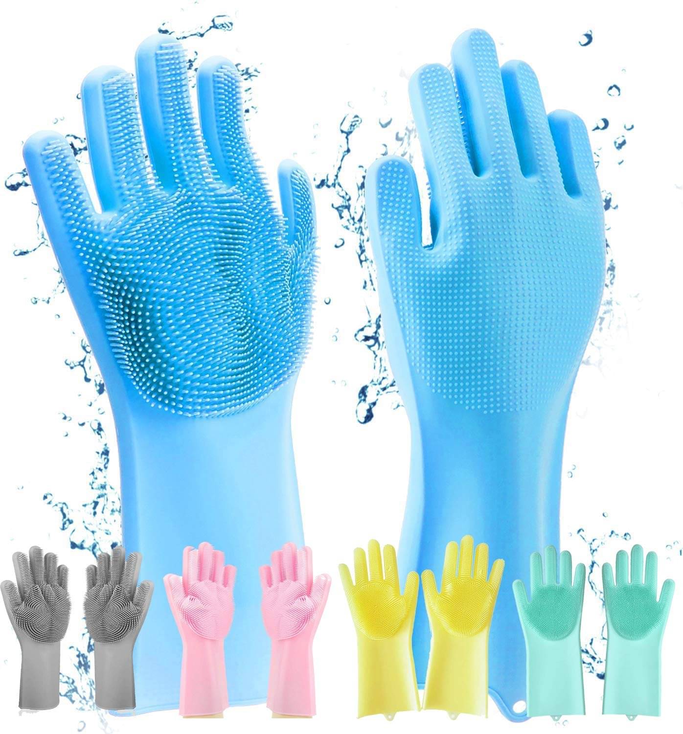     			VAIBHAVI Twenty 4X7 Multicolor Silicone Large Cleaning Gloves ( Pack of 2 )