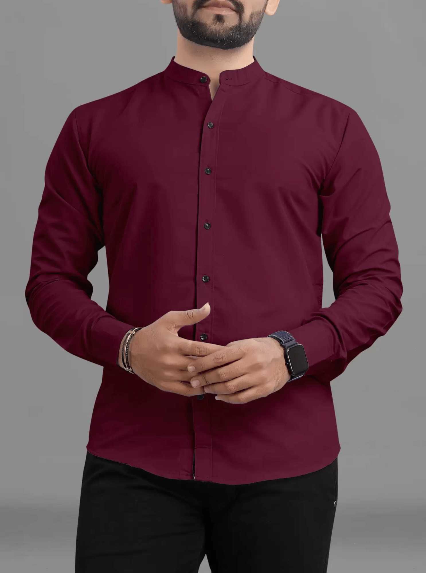 VERTUSY Cotton Blend Regular Fit Solids Full Sleeves Men's Casual Shirt - Maroon ( Pack of 1 ) VERTUSY Cotton Blend Regular Fit Solids Full Sleeves Men's Casual Shirt - Maroon ( Pack of 1 )