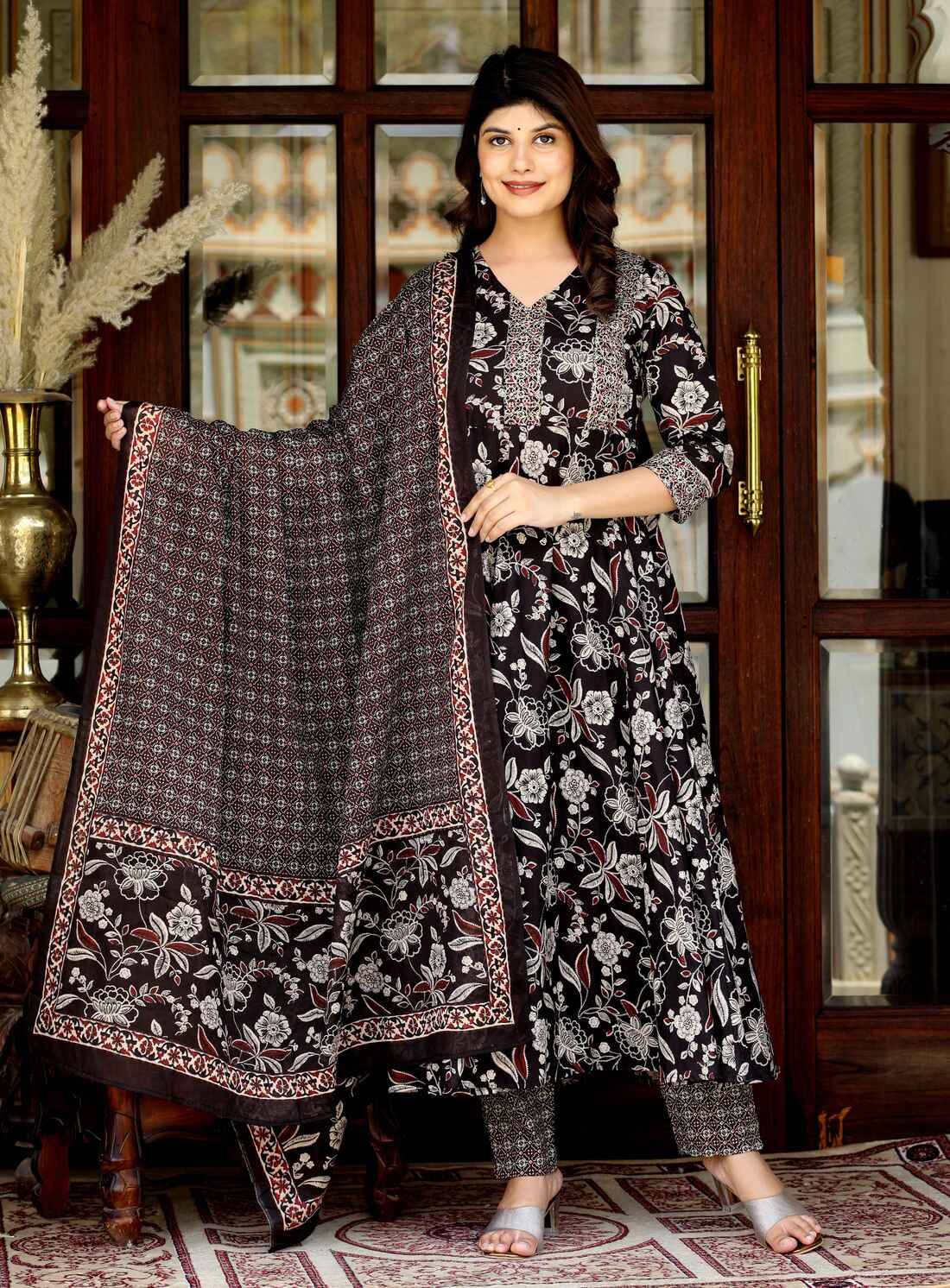     			miravan Cotton Printed Kurti With Pants Women's Stitched Salwar Suit - Multicolor ( Pack of 1 )
