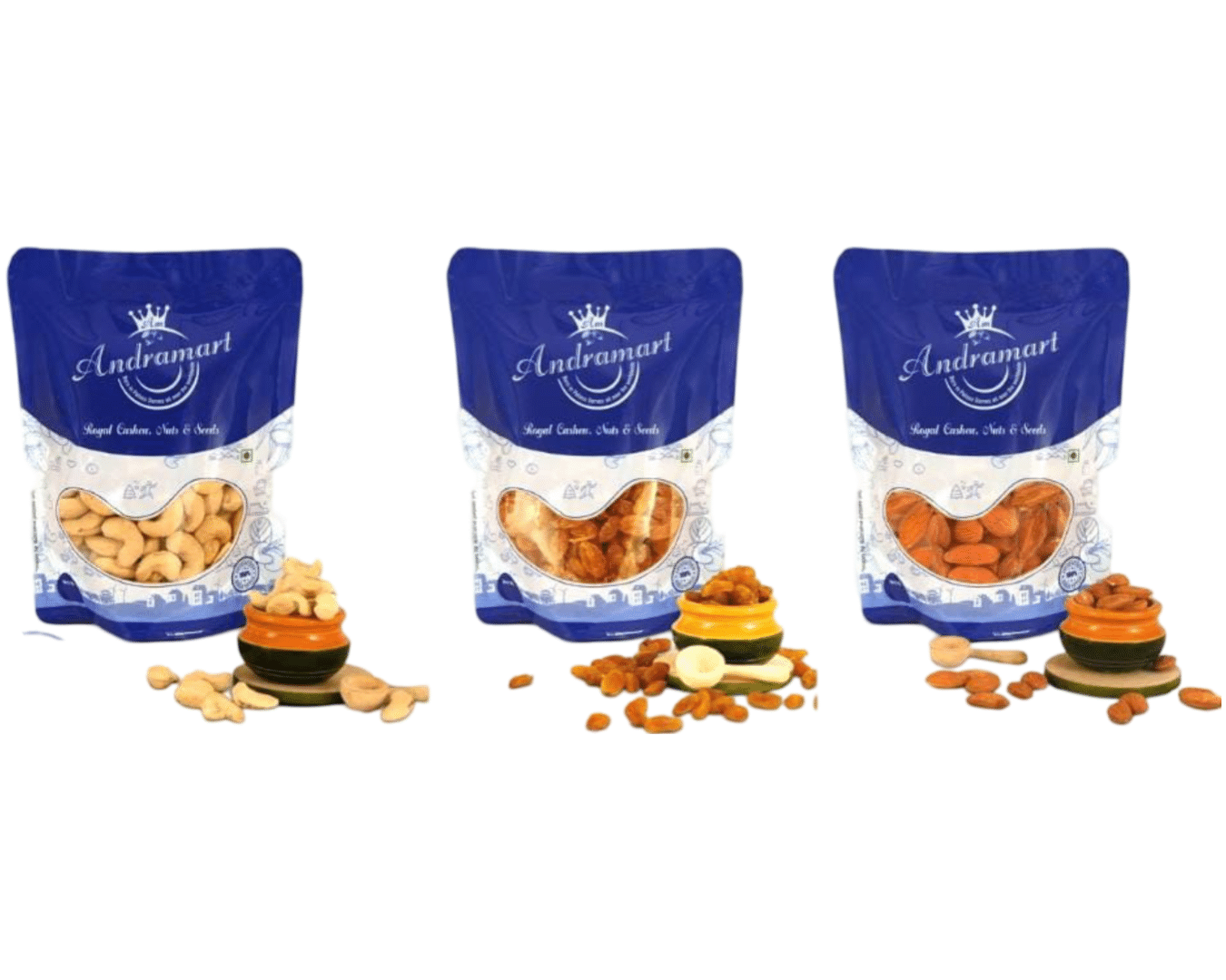 ANDRA MART Cashew nut (Kaju) , Almond raison of 300 gms ANDRA MART Cashew nut (Kaju) , Almond raison of 300 gms