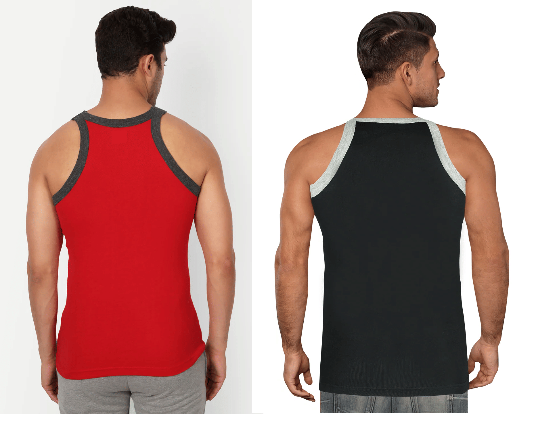 D1 DIFFERENT ONE Pack of 2 Cotton Gym Vest For Men ( Multicolor ) D1 DIFFERENT ONE Pack of 2 Cotton Gym Vest For Men ( Multicolor )