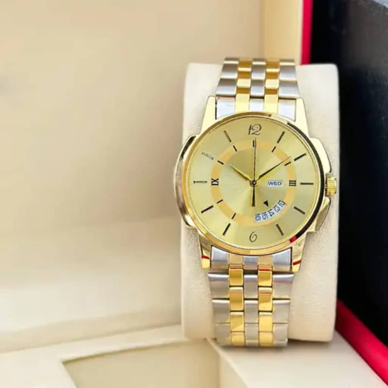 EEWHI Gold Stainless Steel Analog Men's Watch