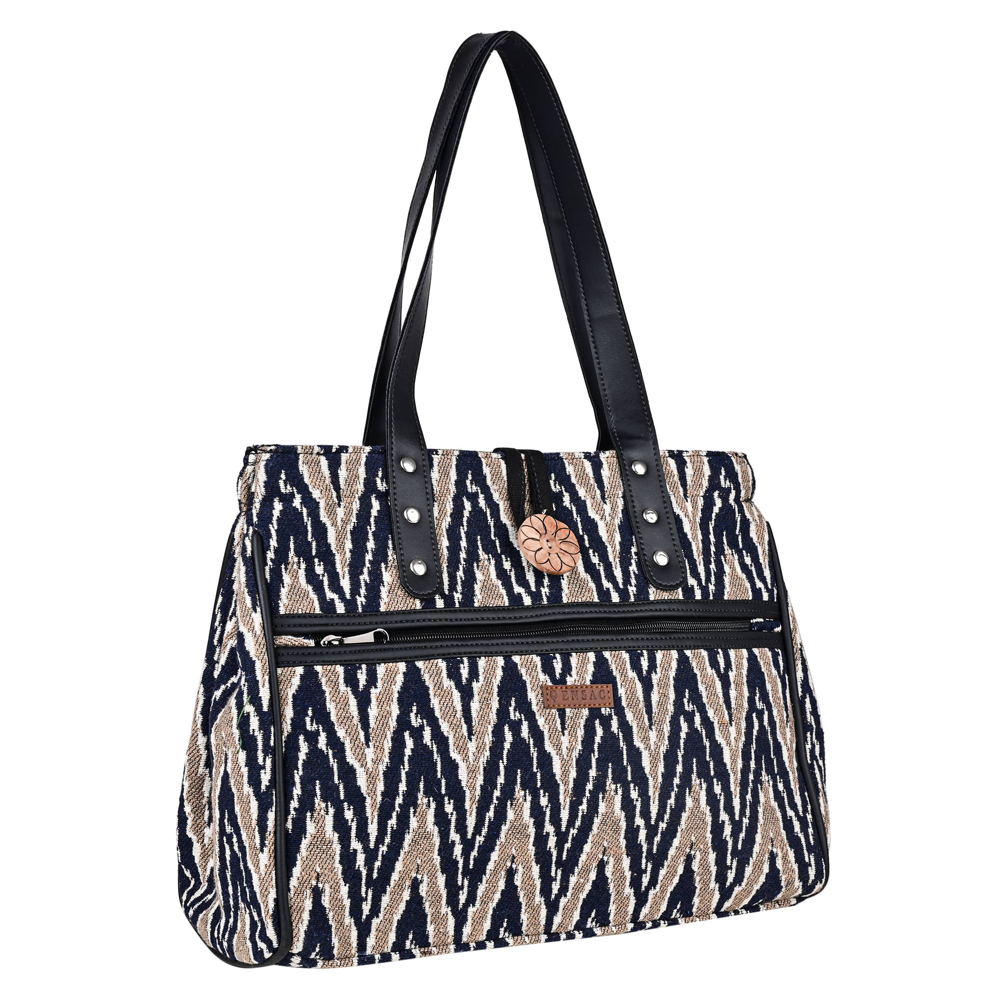     			ENSAC Tote Bag Cotton Set of 1 ( Blue )