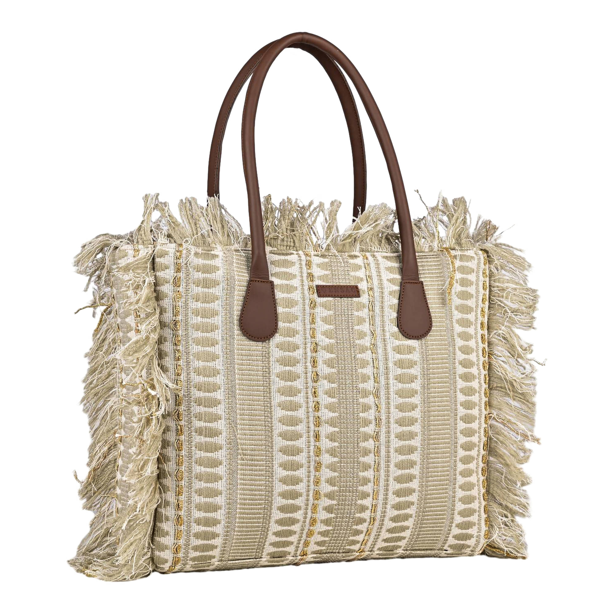     			ENSAC Tote Bag Cotton Set of 1 ( Gold )