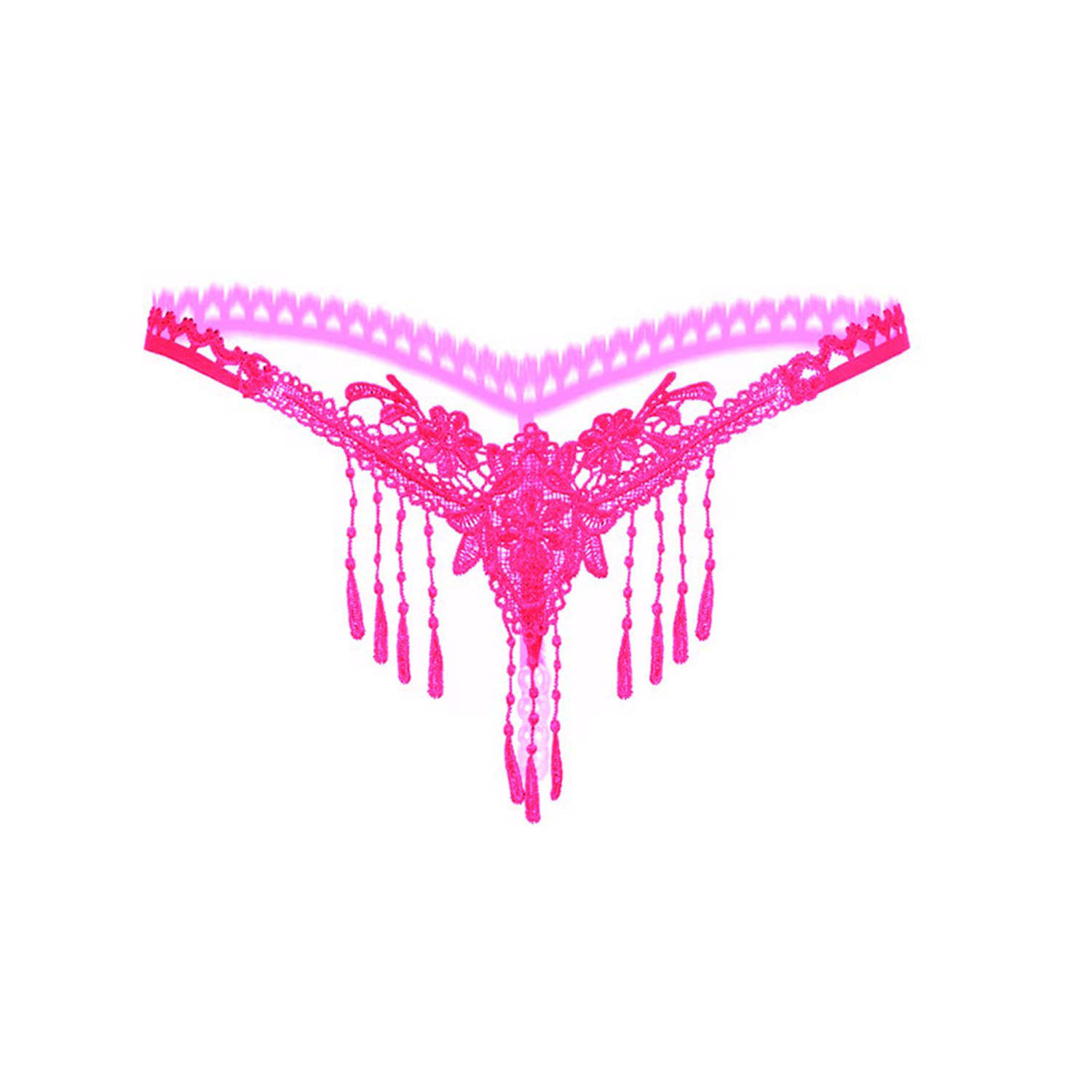 FIHA Pack of 1 Lace Thongs For Women ( Pink ) FIHA Pack of 1 Lace Thongs For Women ( Pink )