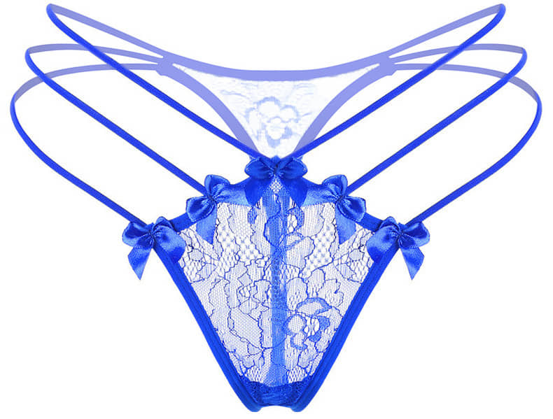 FIHA Pack of 1 Lace Thongs For Women ( Peach )