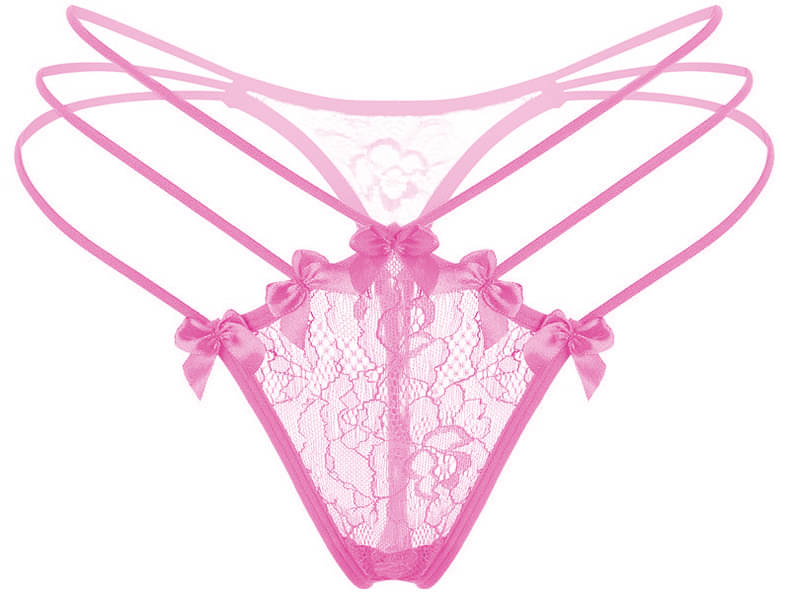 FIHA Pack of 1 Lace Thongs For Women ( Pink ) FIHA Pack of 1 Lace Thongs For Women ( Pink )