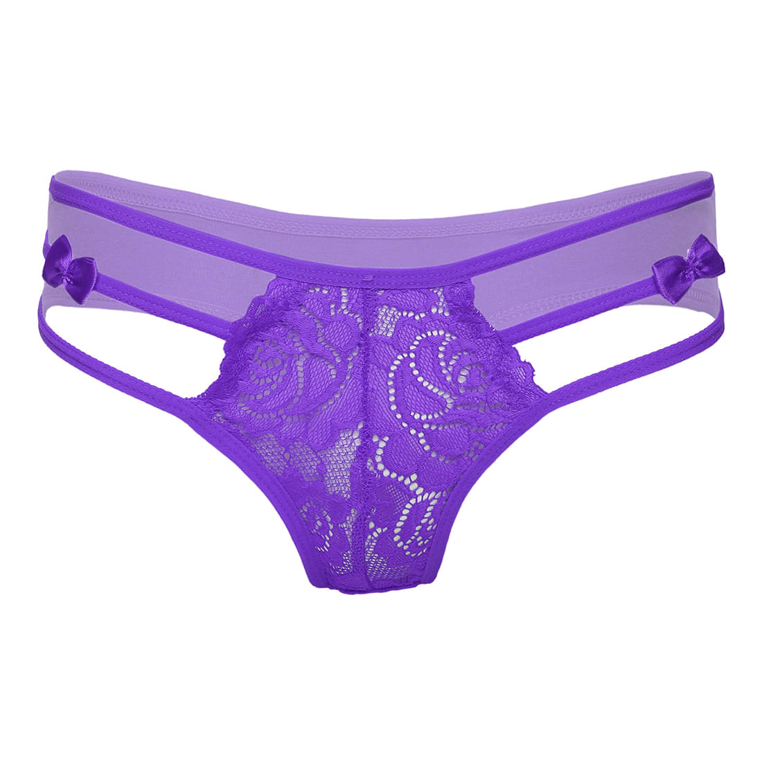 FIHA Pack of 1 Poly Cotton Thongs For Women ( Purple ) FIHA Pack of 1 Poly Cotton Thongs For Women ( Purple )