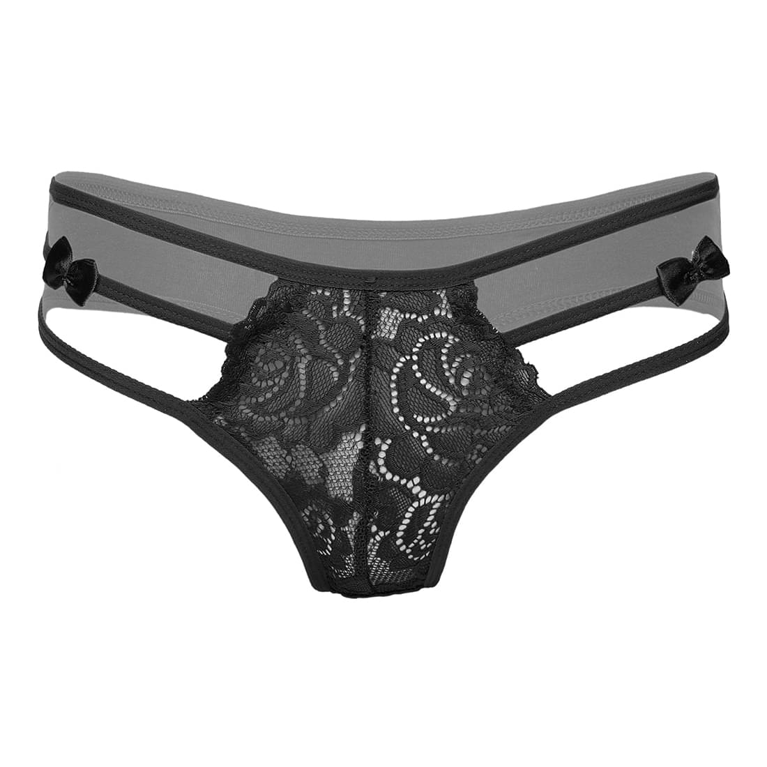 FIHA Pack of 1 Poly Cotton Thongs For Women ( Black ) FIHA Pack of 1 Poly Cotton Thongs For Women ( Black )