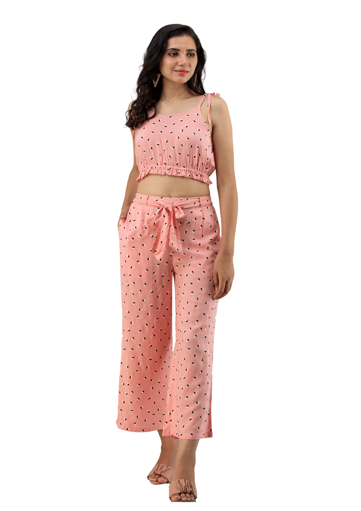     			Flamboyant Peach Rayon Women's Nightwear Nightsuit Sets ( Pack of 2 )