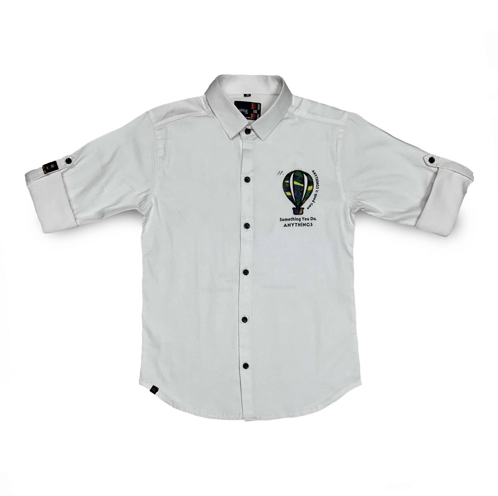 HAVOK KIDS Pack of 1 Boys 100% Cotton Full Sleeves Shirt ( White ) HAVOK KIDS Pack of 1 Boys 100% Cotton Full Sleeves Shirt ( White )