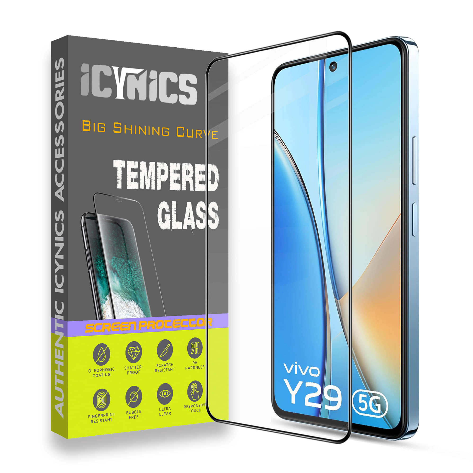 Icynics Tempered Glass Compatible For Vivo Y29 ( Pack of 1 ) Icynics Tempered Glass Compatible For Vivo Y29 ( Pack of 1 )