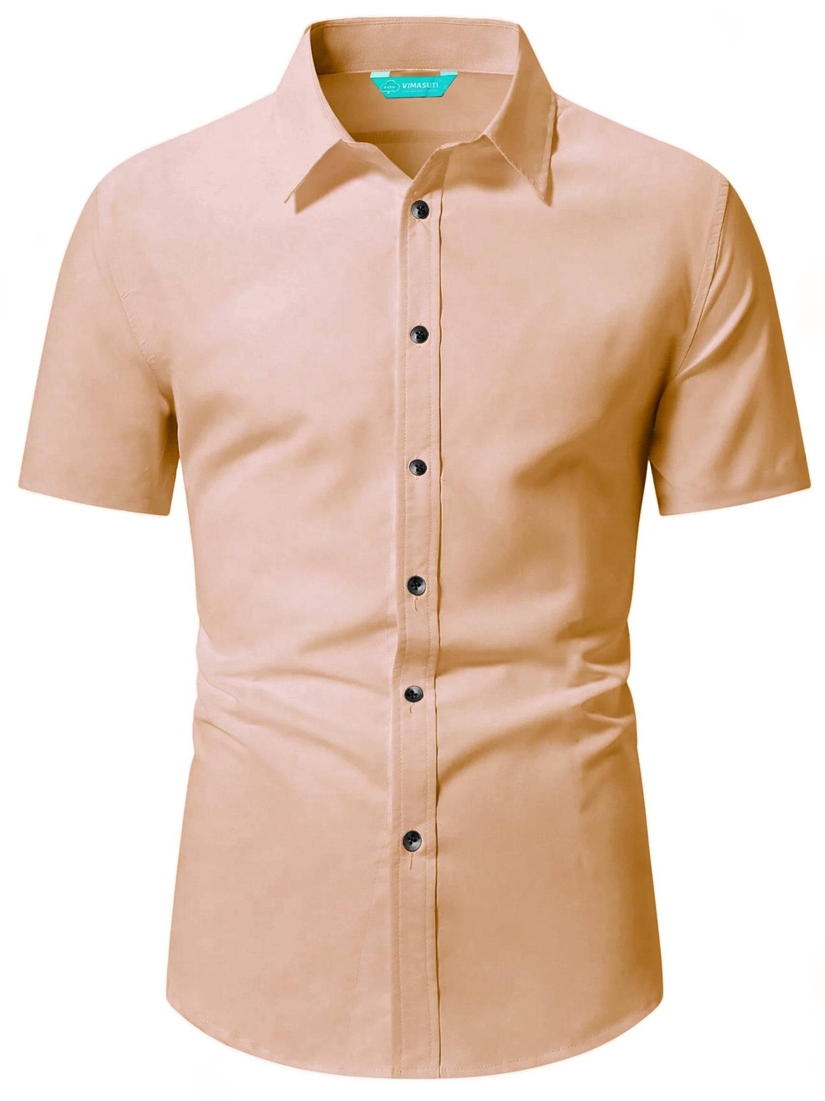     			VIMASUTI Cotton Blend Slim Fit Solids Half Sleeves Men's Casual Shirt - Orange ( Pack of 1 )