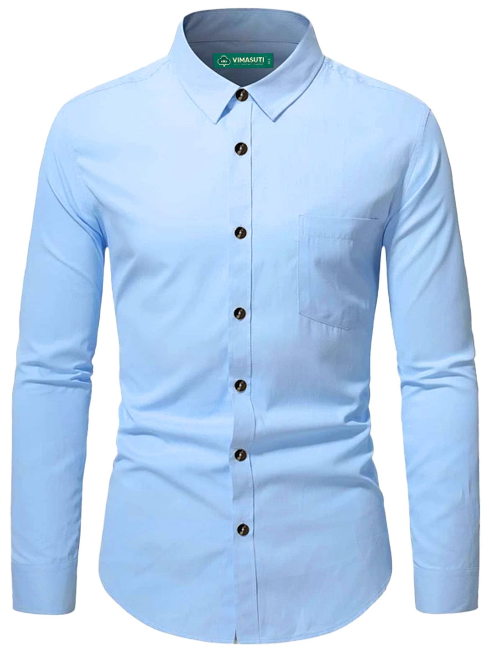 VIMASUTI Cotton Blend Slim Fit Solids Full Sleeves Men's Casual Shirt - Silver ( Pack of 1 ) VIMASUTI Cotton Blend Slim Fit Solids Full Sleeves Men's Casual Shirt - Silver ( Pack of 1 )