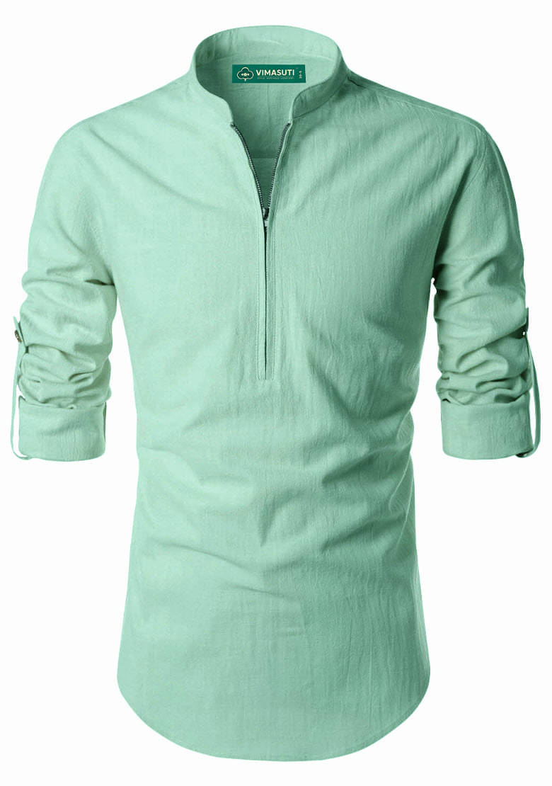     			VIMASUTI Mauve Cotton Blend Men's Regular Kurta ( Pack of 1 )