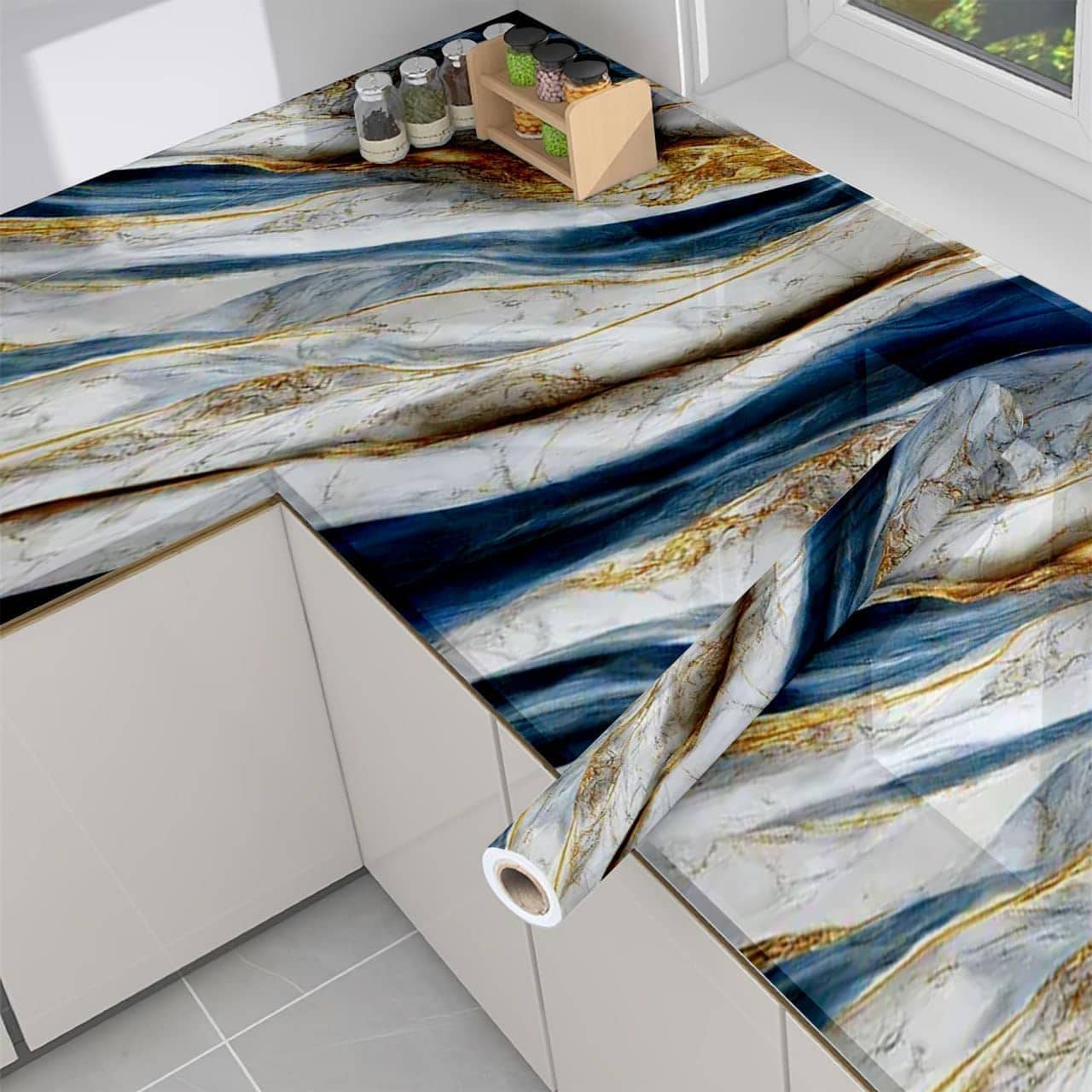 swipe n see Abstract Wallpaper ( 60 x 200 ) cm ( Pack of 1 )