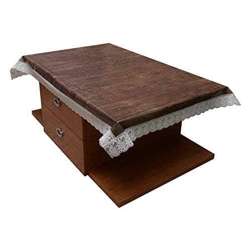 CreadCraft Printed PVC 4 Seater Rectangle Table Cover ( 150 x 105 ) cm Pack of 1 Multi