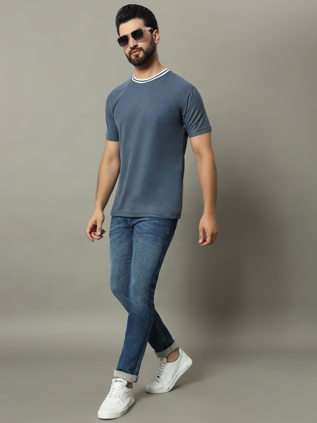 GET GOLF Cotton Blend Regular Fit Solid Half Sleeves Men's Round T-Shirt - Grey ( Pack of 1 ) GET GOLF Cotton Blend Regular Fit Solid Half Sleeves Men's Round T-Shirt - Grey ( Pack of 1 )