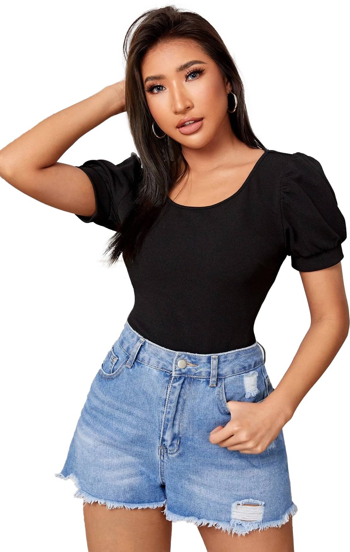 Istyle Can Women's Lycra Regular Top ( Black ) Istyle Can Women's Lycra Regular Top ( Black )