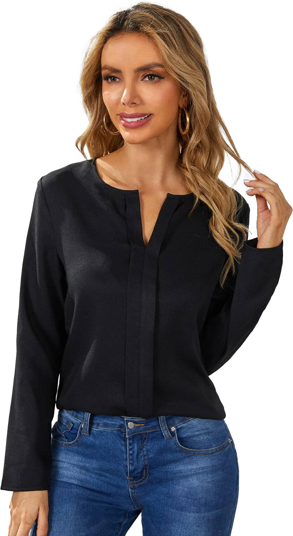     			Istyle Can Women's Polyester Regular Top ( Black )