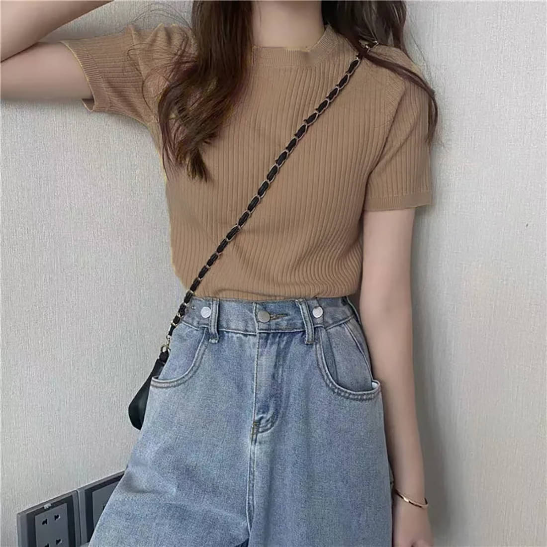     			Istyle Can Women's Cotton Blend Regular Top ( Brown )