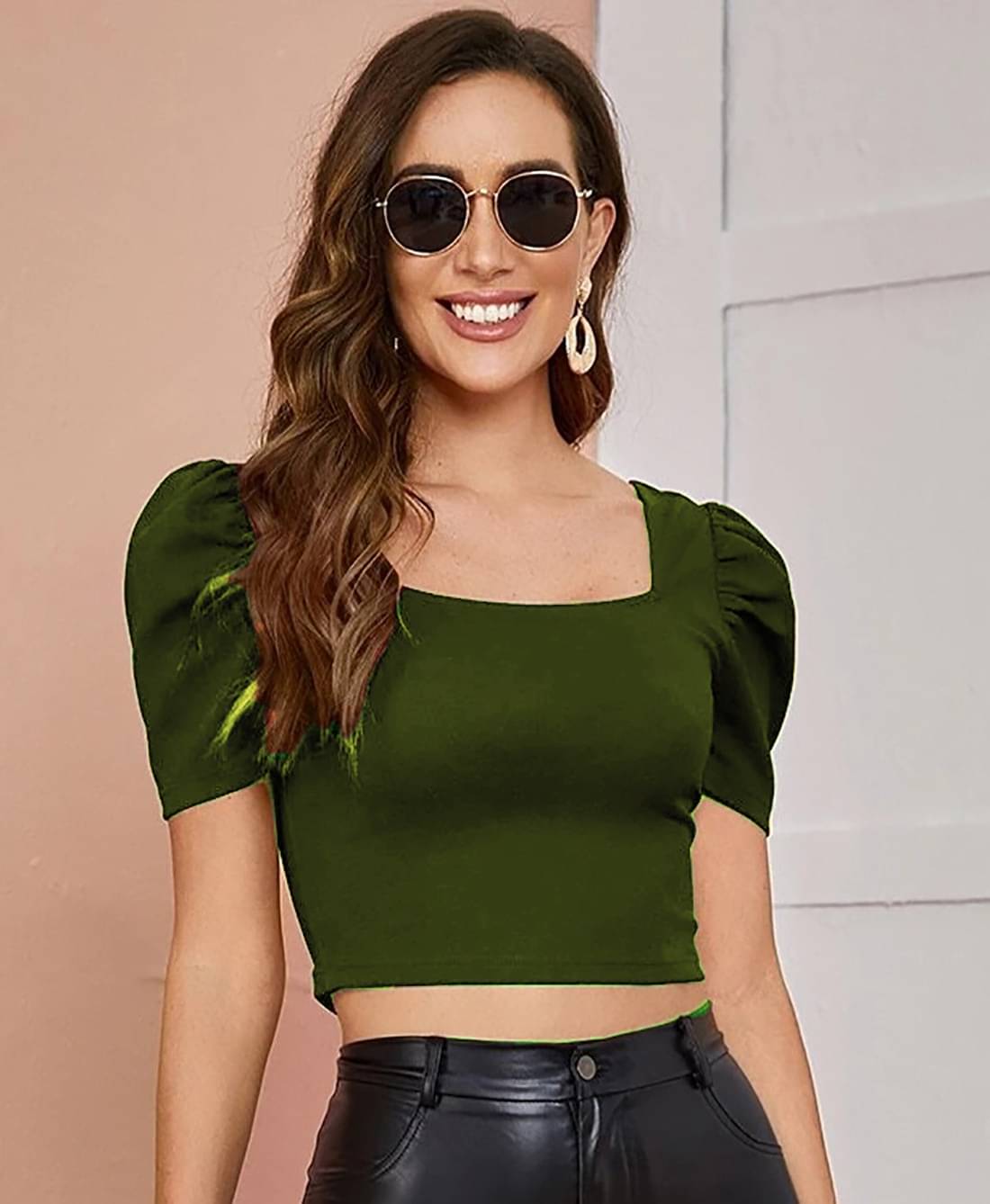     			Istyle Can Women's Polyester Crop Top ( Gold )