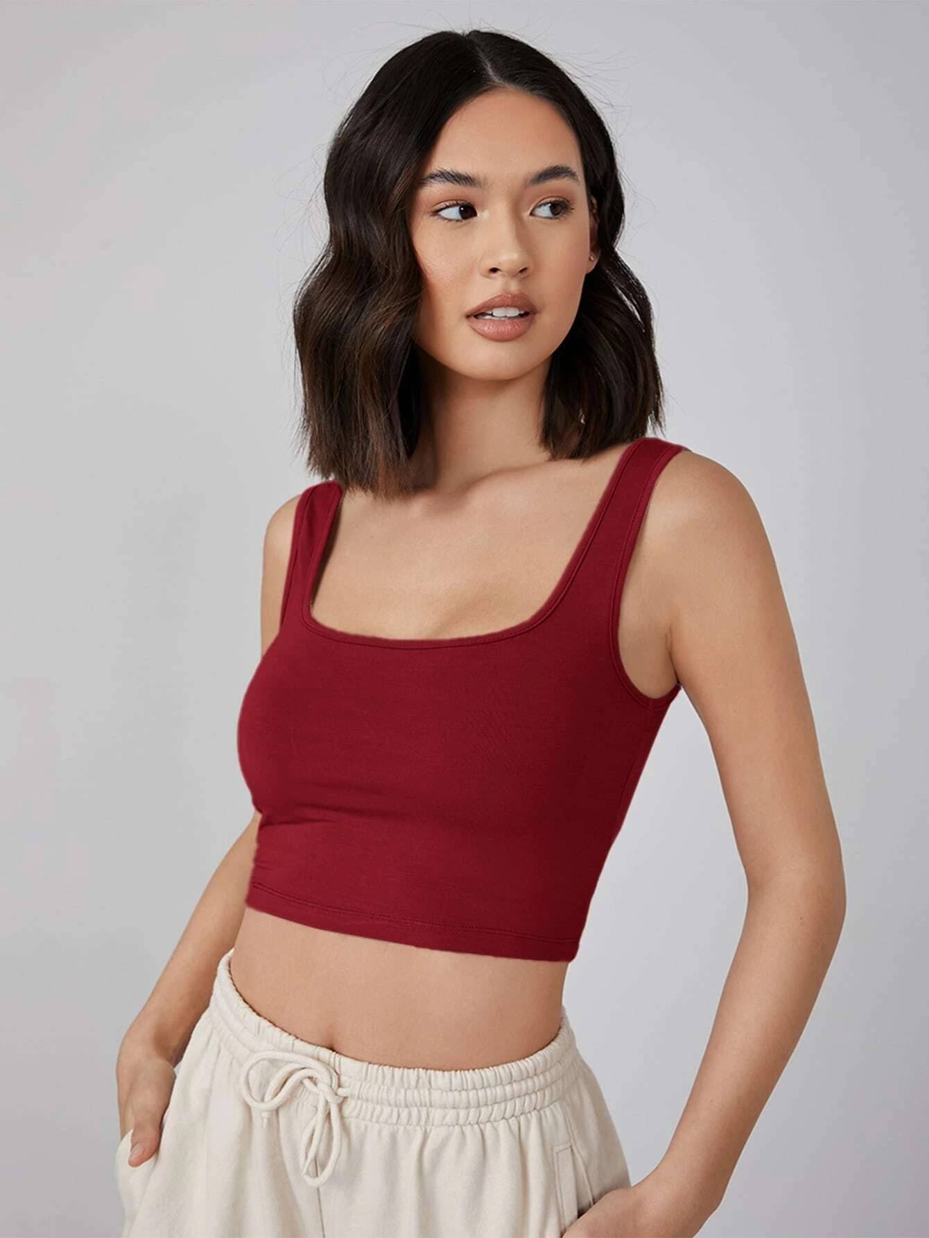 Istyle Can Women's Hosiery Crop Top ( Maroon ) Istyle Can Women's Hosiery Crop Top ( Maroon )