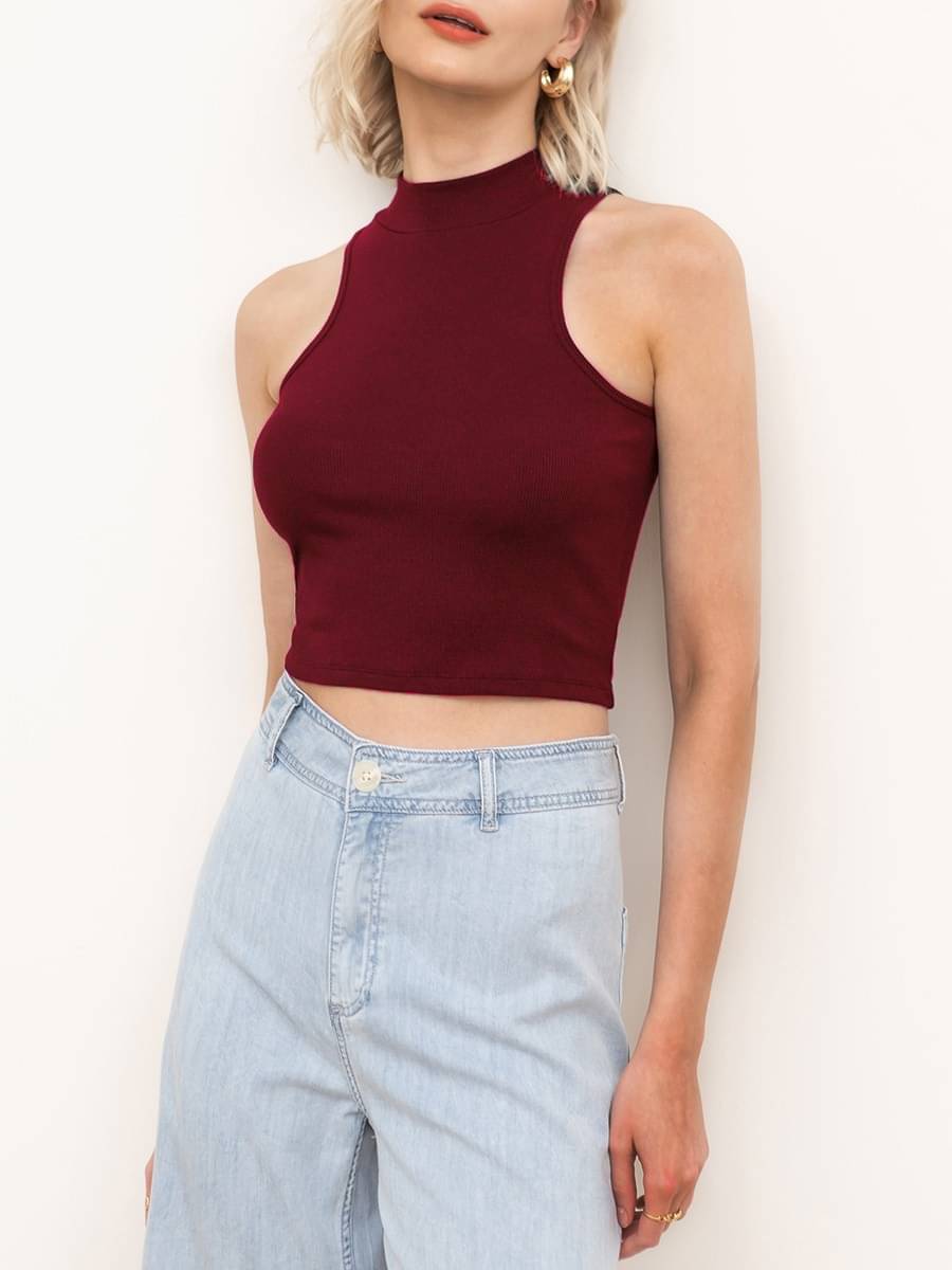     			Istyle Can Women's Hosiery Crop Top ( Maroon )