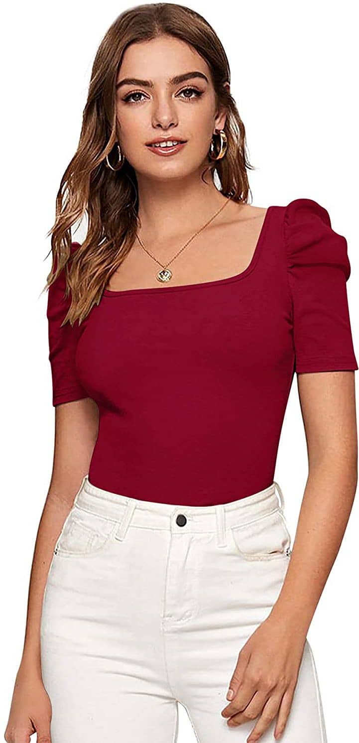 Istyle Can Women's Polyester Regular Top ( Maroon )