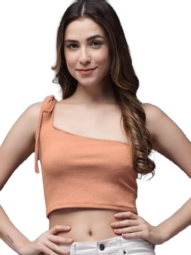 Istyle Can Women's Lycra Crop Top ( Orange ) Istyle Can Women's Lycra Crop Top ( Orange )