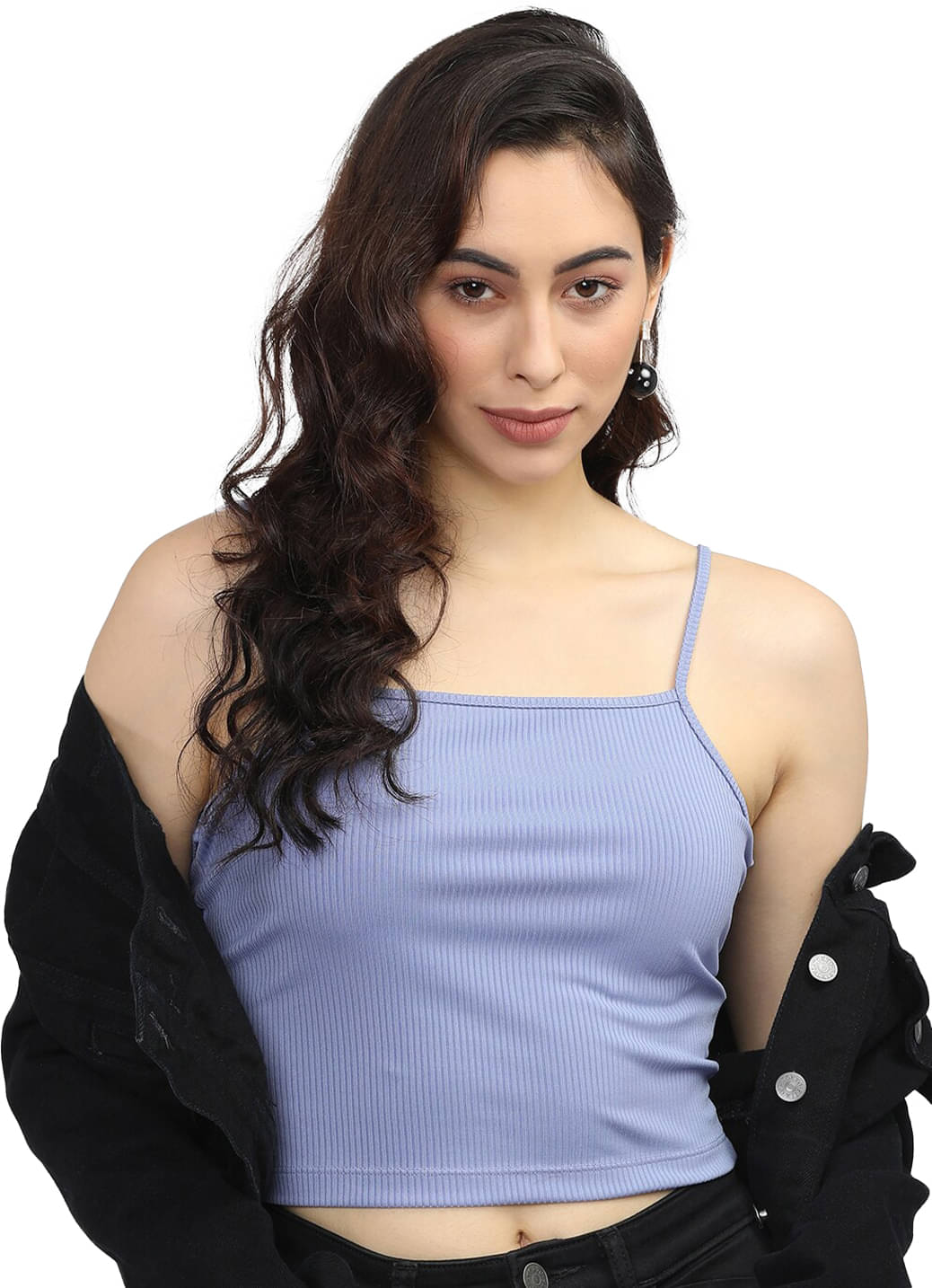     			Istyle Can Women's Hosiery Crop Top ( Purple )