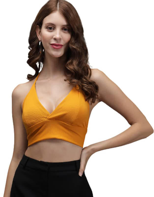 Istyle Can Women's Lycra Regular Top ( Yellow ) Istyle Can Women's Lycra Regular Top ( Yellow )