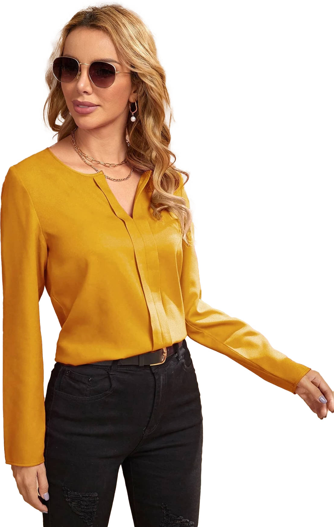     			Istyle Can Women's Polyester Regular Top ( Yellow )