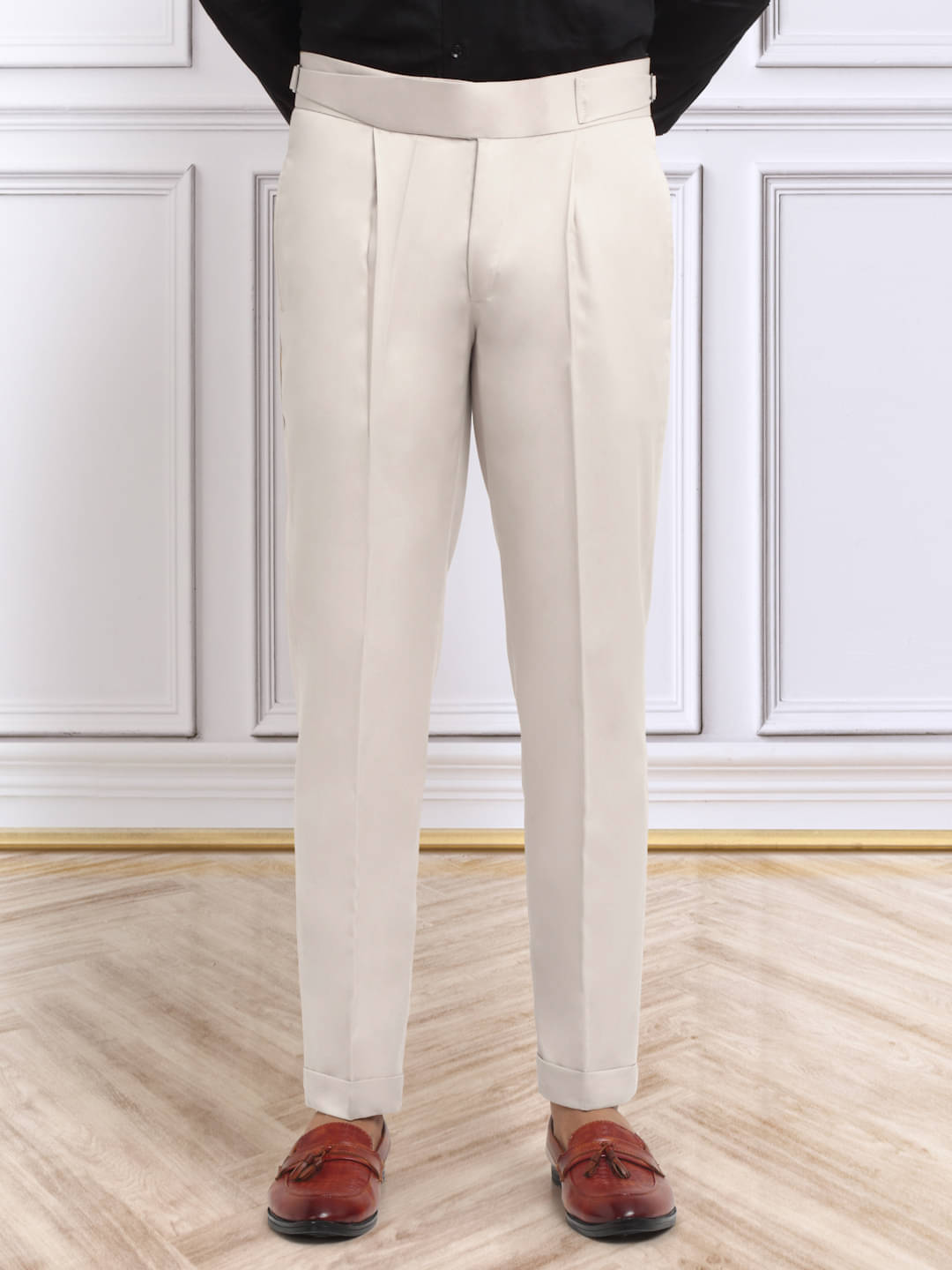     			Klotthe Slim Men's Formal Trouser - Cream ( Pack of 1 )