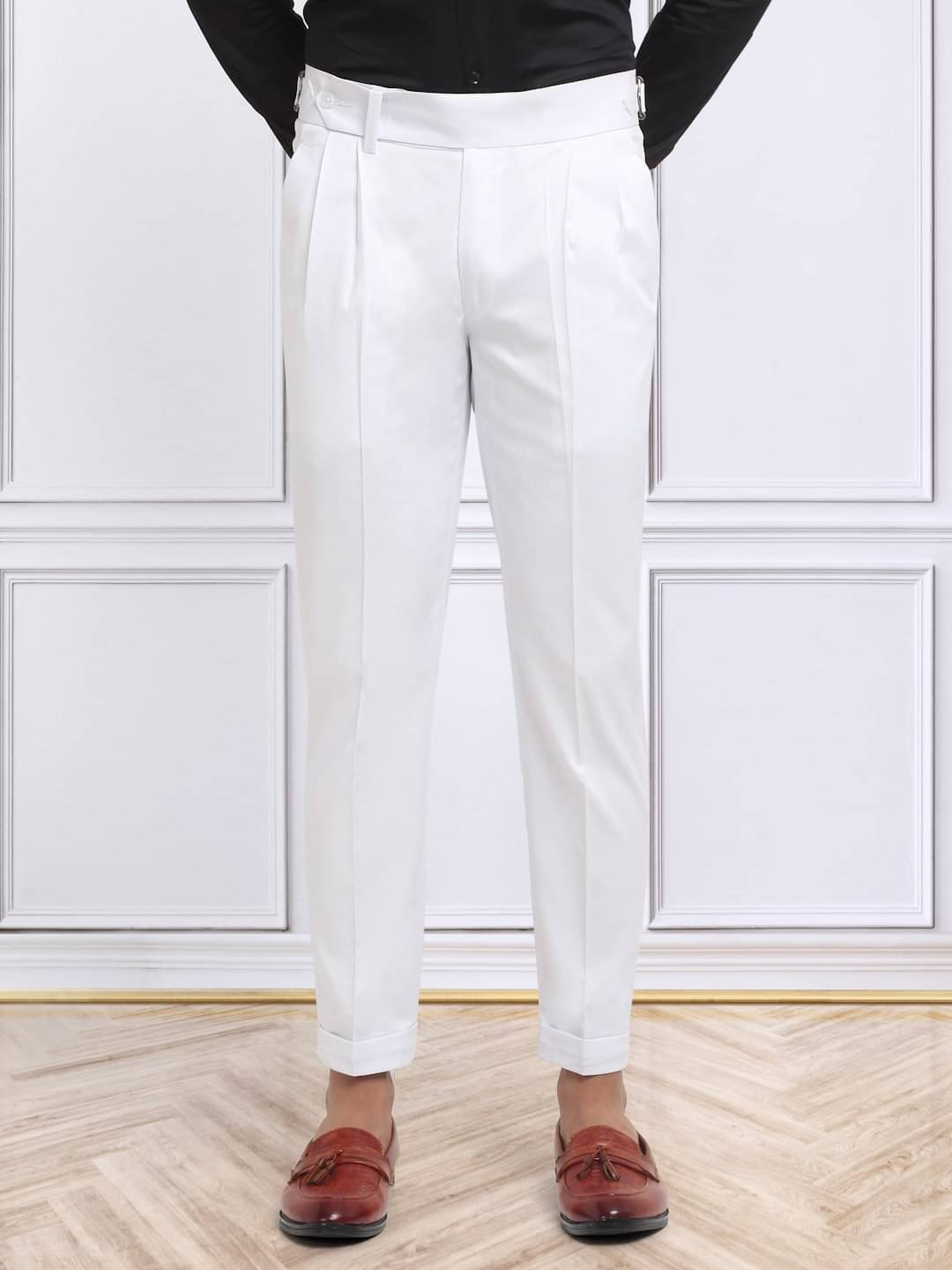     			Klotthe Slim Men's Formal Trouser - White ( Pack of 1 )