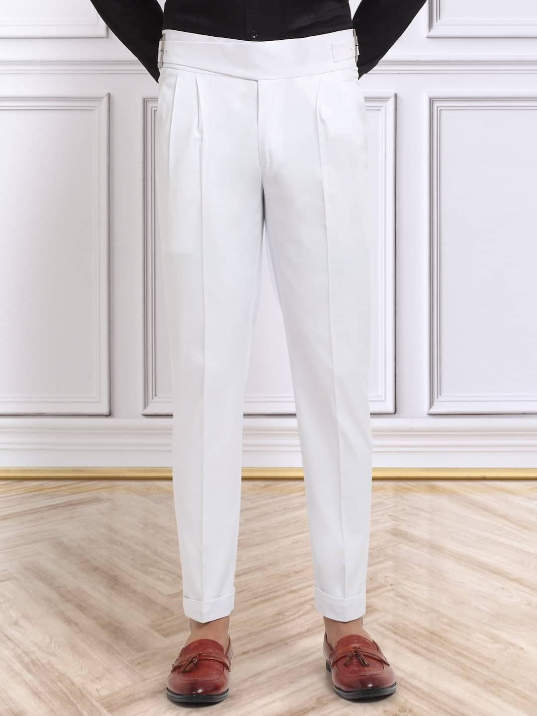     			Klotthe Slim Men's Formal Trouser - White ( Pack of 1 )