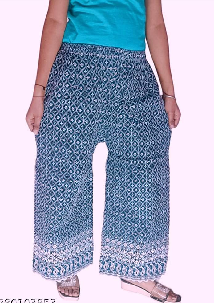     			Riza Collections Pack of 1 Cotton Straight Women's Palazzos ( Navy Blue )
