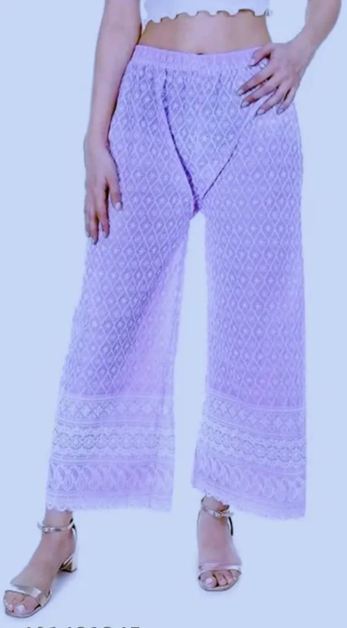 Riza Collections Pack of 1 Cotton Straight Women's Palazzos ( Purple )     			Riza Collections Pack of 1 Cotton Straight Women's Palazzos ( Purple )