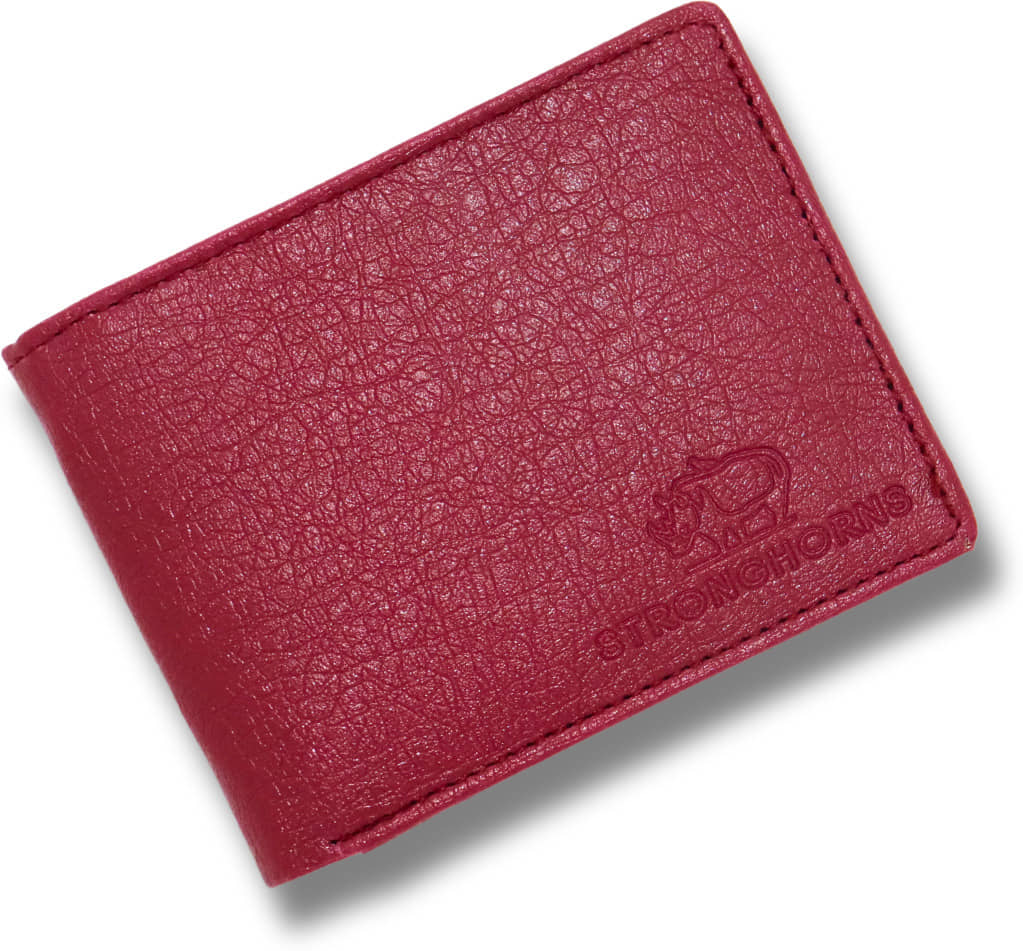 STRONG HORNS PU Engraved Men's Regular Wallet With 5 Slots For Card ( Maroon , Pack of 1 ) - Handbags | Buy online on ZillyBuy
