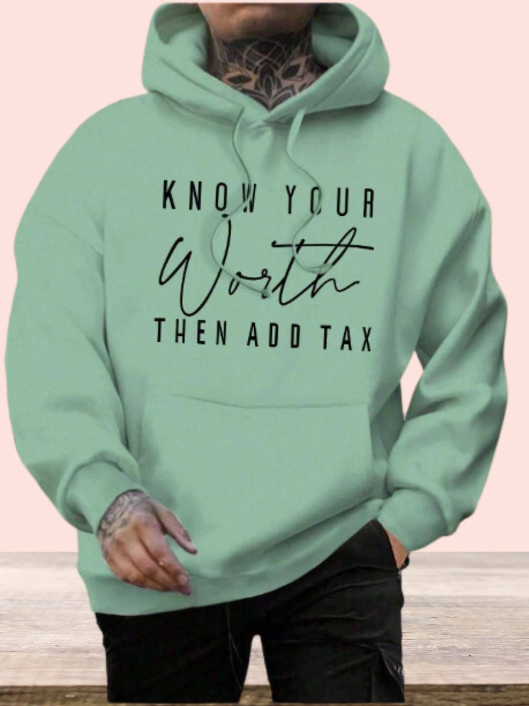     			TAZO Cotton Blend Hooded Men's Sweatshirt - Green ( Pack of 1 )