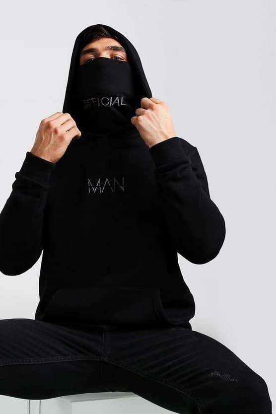 TAZO Fleece Hooded Men's Sweatshirt - Black ( Pack of 1 )