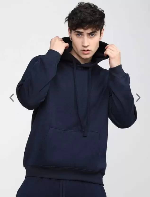     			TAZO Fleece Hooded Men's Sweatshirt - Dark Blue ( Pack of 1 )