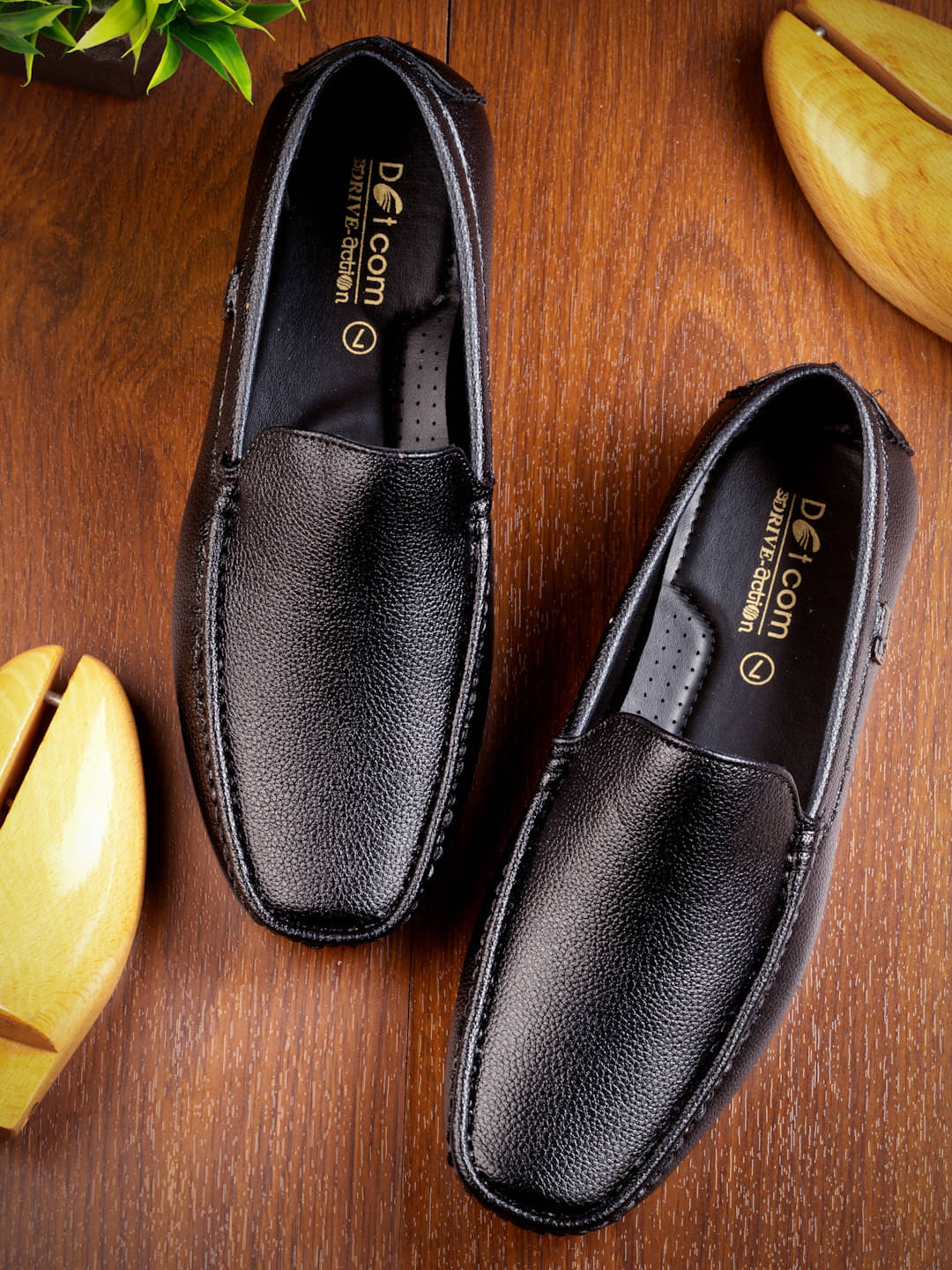     			Action Black Men's Slip on