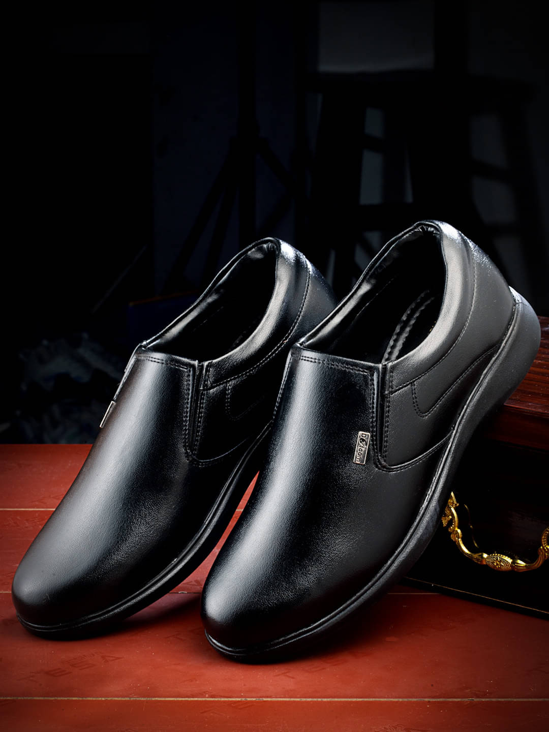     			Action Black Men's Slip On Formal Shoes